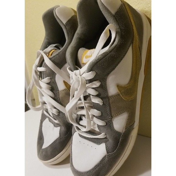 Size 10.5 Men - Nike Air Skeet Skateboard w/Yellow Swoosh and Grey 311606-071 - Picture 2 of 12